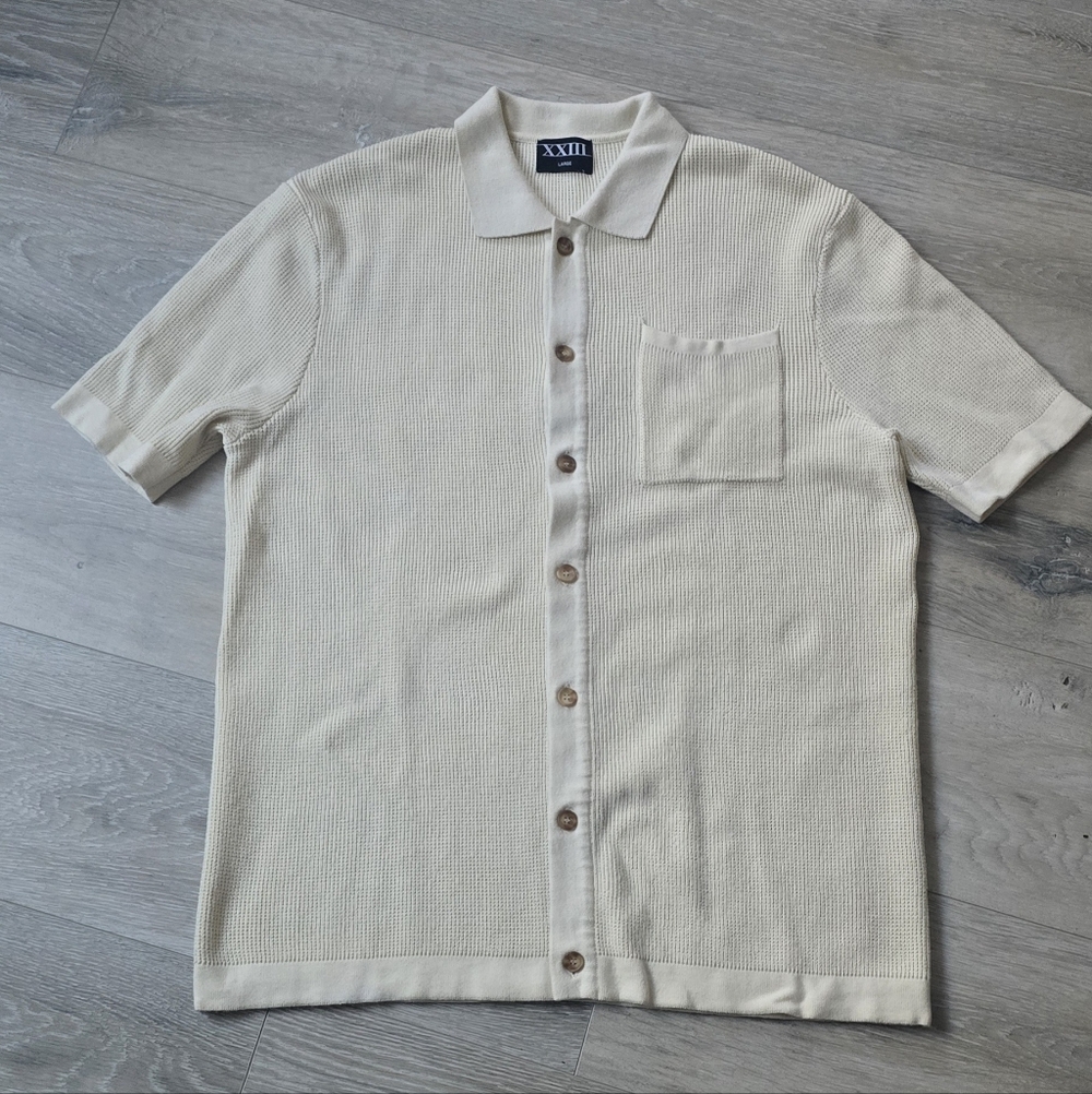 XXIII Zyair Knit Rib Button Up Shirt